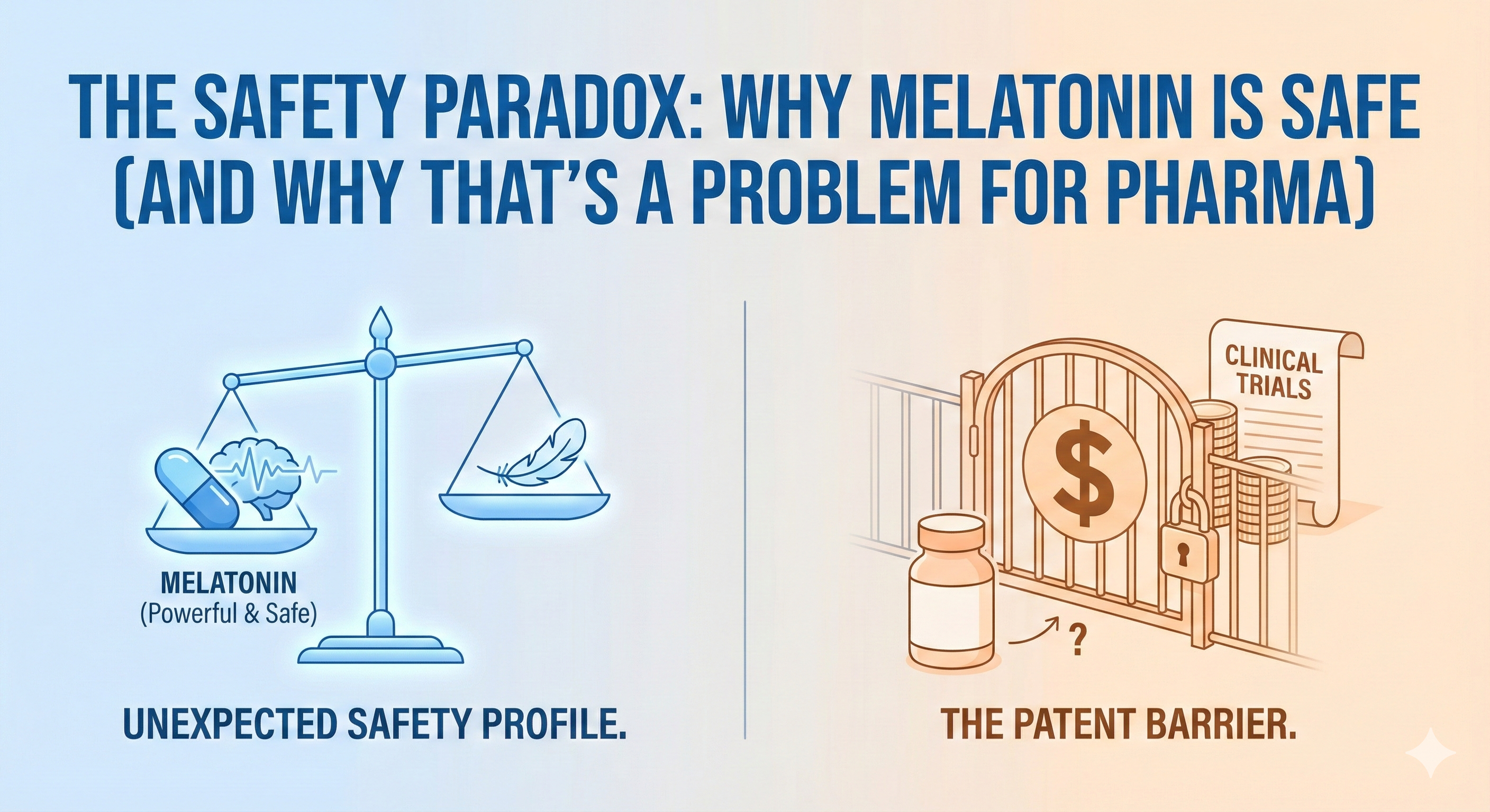 The Safety Paradox: Why Melatonin Is Safe (And Why That's a Problem for Pharma)
